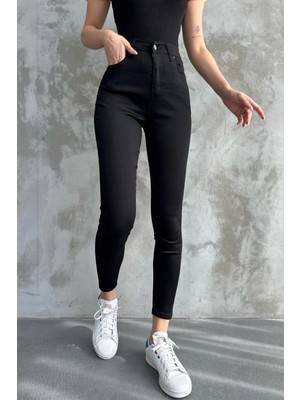 Beeke Jns Kadın Siyah Skinny Dar Paça Jeans Kot Pantolon