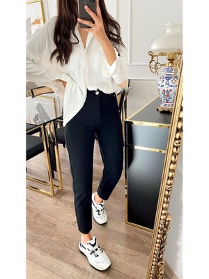 Beeke Mia Kadın Trend Power Likralı Mom Jeans Trend Pantolon