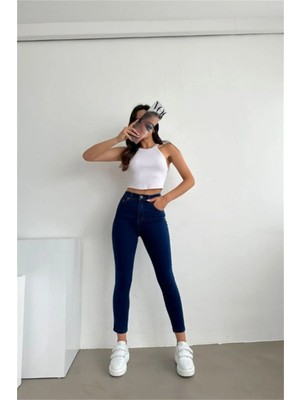 Beeke Kadın Tanya x Skinny Jean Pantolon Lacivert (1 Beden Küçük Alınız)