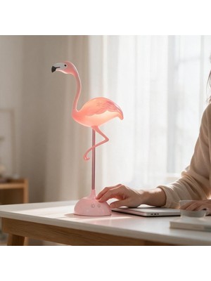 Keyfim Shop Flamingo Şarjlı Masa Lambası