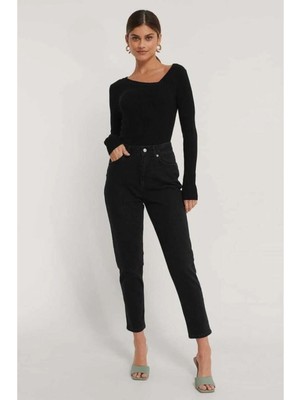 Beeke Mi̇a Kadın Siyah Trend Li̇kralı Jeans