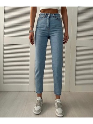 Beeke Leo 90's Dora Valerie Mavi Kar Mom Jean Pantolon