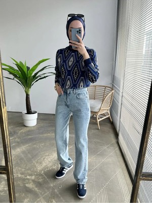 Beeke 90's Wide Leg Jean Mavi