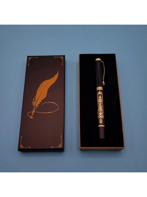 Dolozena Şık Osmanlı Kalem Kutusu ve Metal Kalem Seti