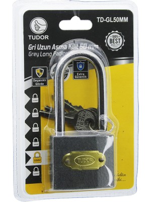 Str Store Vakumlu Uzun Kancalı Asma Kilit 50MM