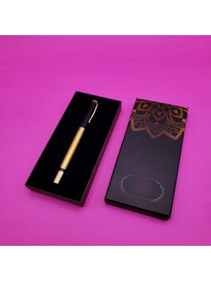 Dolozena Kaliteli Mandala Desenli Roller Kalem Metal 14 cm