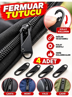 Lovyco Fermuar Çekmeli Yedek Fermuar Çektirme Sürgüleri Çektirme Valizler Sırt Çantaları Bavul 4 Adet