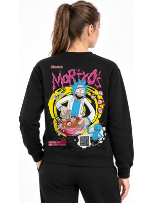 Book OrBook Rick And Morty Bl Sweatshirt Kadın (YSW371)