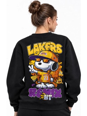 Book OrBook Snoopy Lakers Bl Sweatshirt Kadın (YSW369)
