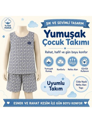 Kamikam Kaliteli Pamuklu Erkek Çocuk Çamaşır Iç Giyim Takımı