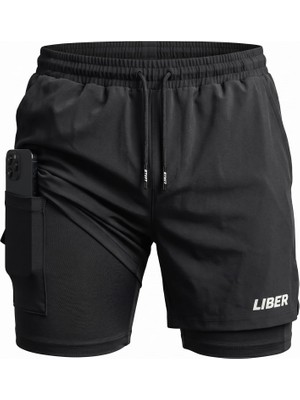 Happy Trend Erkek Running Sport Hızlı Kuruma Gym Fermuarlı Cepli Hafif Şort
