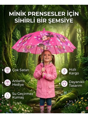 Poyraz Ticaret 4848 (Düdük Hediyeli) 72 cm Desenli Kalın Telli Çocuk Şemsiyesi Kış Sonbahar Moda Tarz Trend