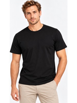 Machi Erkek Regular Tshirt Tişört T-Shirt Tam Beden Beyaz Füme Gri Haki Kırmızı Siyah Taş