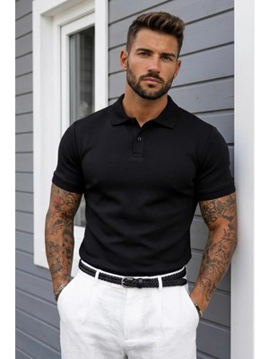 Erkek Yakalı Slim Fit Oysho Tshırt