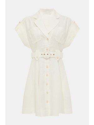Zimmermann Zımmermann Krem Mini Elbise