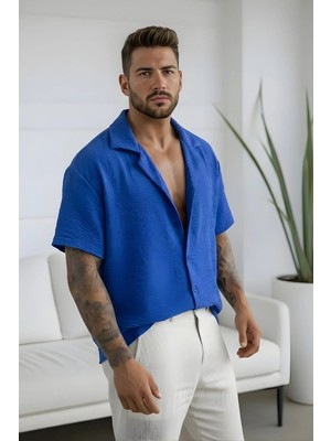 Erkek Gömlek Ayrobin Kumaş Oversize