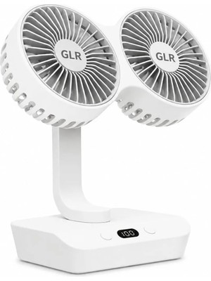 Str Store HR001 Çift Başlı Şarjlı Masaüstü Fan Ikiz Motorlu