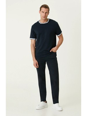 Network Lacivert Casual Pantolon