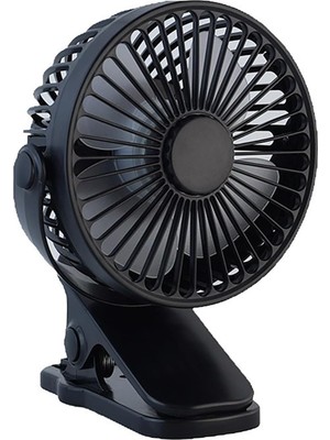 Str Store Şarjlı USB Mini Klipsli Vantilatör Fan - 3 Kademeli - 360° Hareketli - Bebek Arabası, Ofis, Masaüstü, Kamp Kullanımı Için Uygun - Sessiz ve Taşınabilir - Asorti Renk