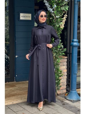 Miss Dalida Keten Elbise 2264551 Koyu Lacivert