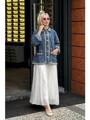 Moor Valentina Ceket 26W6085 Kot Mavi