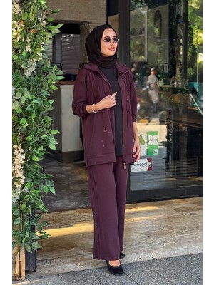 FUAT GÜRSEN Fuat Gürşen Pantolonlu Takım 26K-6203 Mürdüm