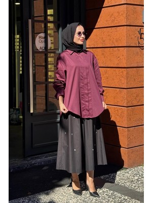 Qooq Gömlek 27FW205 Bordo
