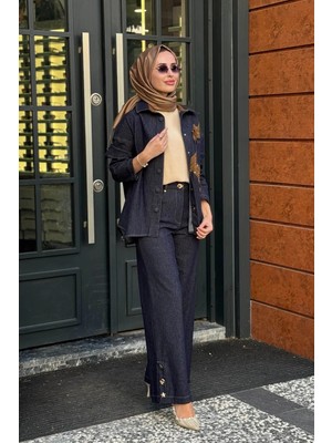 Ceremony Örme Denim Gömlek 26K111 Lacivert