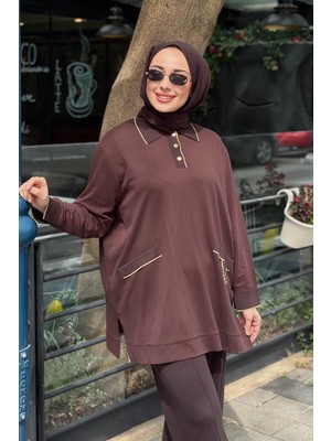 Invee Pamuk Tunik 7204A Kahve