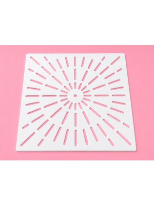 Besing Sashiko Güneş Işını Şablonu | Kumaş Çizim Kalıbı | Nakış & Quilting Yardımcısı