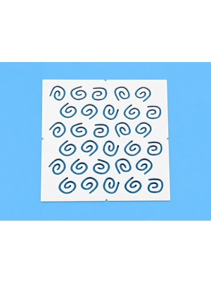 Besing Sashiko Spiral Nakış Şablonu | Kumaş Çizim Kalıbı | Dikiş & Patchwork Yardımcısı