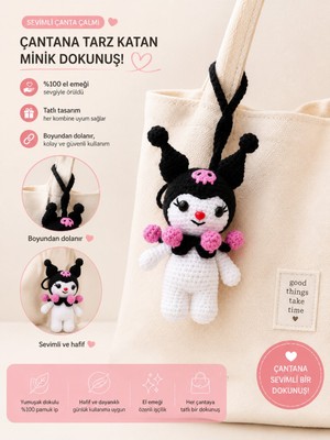 Besing Amigurumi Çanta Çalmı | El Yapımı Çanta Süsü | Boyundan Dolamalı Çanta Aksesuarı