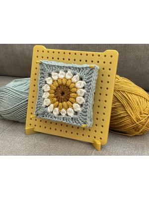 Besing Motif Tahtası Motif Gerdirme Tahtası 18X18 (8 Çubuklu) Kare Örgü Motif Aparatı
