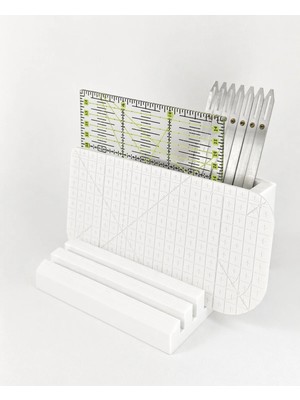 Besing Çok Bölmeli Cetvel Düzenleyici | Masaüstü Organizer | 13×14 cm Stoktaki Renk Gönderilir