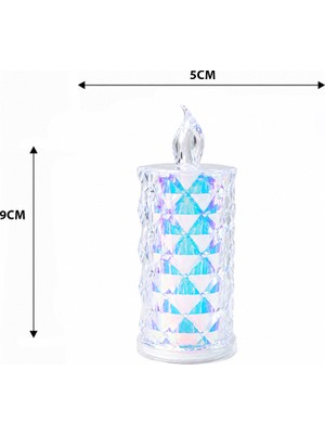 Belirtilmemiş LED Mum Kristal Plastik Küçük Boy Pilli