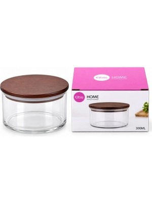 Belirtilmemiş 300 ml Bambu Kapaklı Cam Saklama