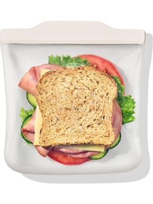 Oxo Good Grips Silicone Reusable Bag Sandwich Bag (28 Oz) - Oat