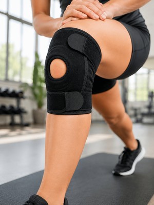Aslanoğlu Store Patella Destekli Kısa Dizlik Ayarlanabilir Bantlı Diz Koruyucu Destek