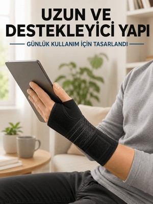 Aslanoğlu Store Avuç Içi Metal Destekli El Bilekliği Ayarlanabilir Cırtlı Bilek Desteği
