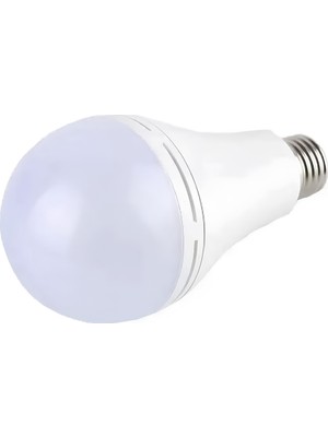 Aslanoğlu Store Şarjlı LED Ampul E27 Duy 6500K Beyaz Işık Kesintisiz Aydınlatma