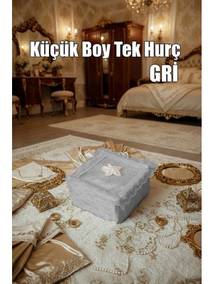 SBN - Store Çeyizlik Küçük Tek Hurç Çiçekli, Kadife Tek Hurç Çeyizlik Dantelli Hurç, Küçük Boy Hurç