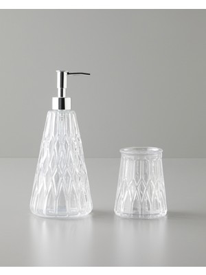 English Home Valeria Cam 2'li Banyo Seti Şeffaf