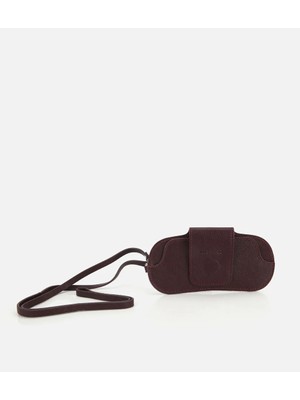 Hotiç 06CUH326060A480 UNISEX Deri Kahverengi Gözlük Kılıfı