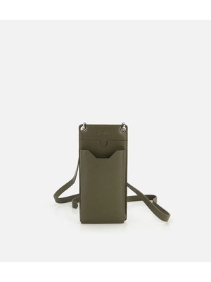 Hotiç 04CAH326140A880 UNISEX Deri Haki Çapraz Telefon Çantası