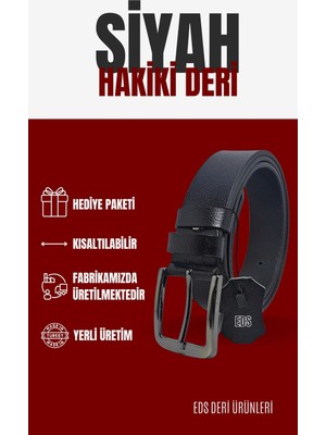 Happy Trend Hakiki Deri Siyah Kemer