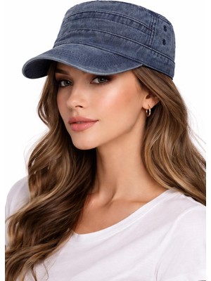 Happy Trend Unisex Gri Yıkamalı Eskitme Şapka Ayarlanabilir Castro Kep Günlük Spor Şapka