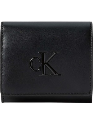 Happy Trend Bold Ck Medıum Bıfold Kadın Cüzdan Black Os