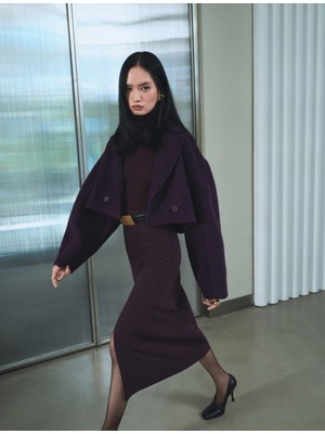 Koton Crop Kaban Oversize Buklet Uzun Kollu Düğmeli Kruvuze