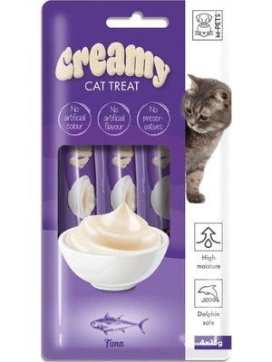 M-Pets Creamy Ton Balıklı Krema Kedi Ödül Maması 4*15 Gr