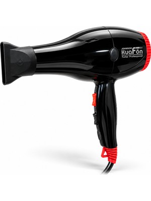 Johnson Kuafön Turbo Profesyonel Saç Kurutma Fön Makinesi 2400 W 3 Kademe Isı Ayarı ve 2 Kademe Hız Ayarı